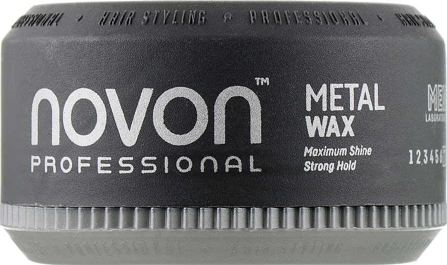 Помада для волос сильной фиксации с металлическим блеском - Novon Professional Metal Wax Strong Hold — фото N3
