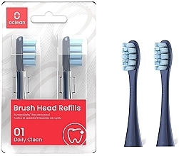 Парфумерія, косметика Насадки для електричної зубної щітки Standard Clean Soft, 2 шт., сині - Oclean Brush Heads Refills