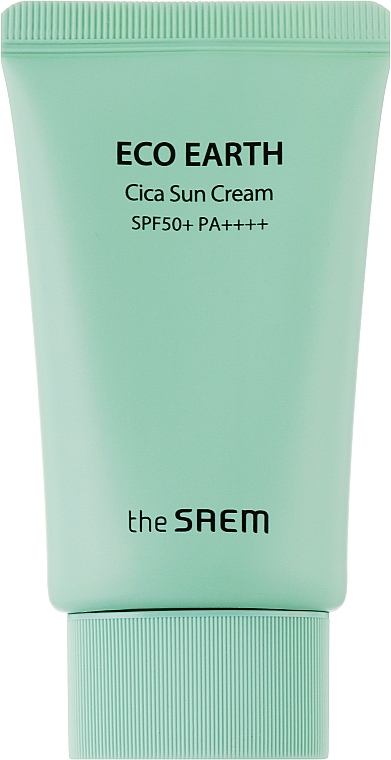 Сонцезахисний крем з центелою та м'ятою - The Saem Eco Earth Cica Sun Cream — фото N1