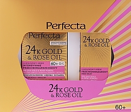 Набір - Perfecta 24K Gold & Rose Oil 60+ (f/cr/50ml + eye/cr/15ml) — фото N1