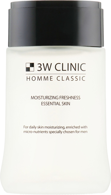 Чоловічий зволожувальний освіжальний тонер - 3w Clinic Homme Classic Moisturizing Freshness Essential Skin — фото N2