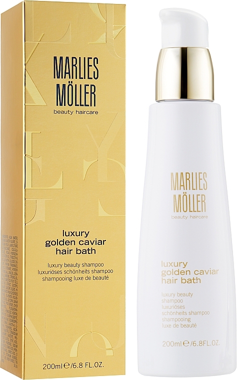 УЦІНКА Шампунь з екстрактом чорної ікри - Marlies Moller Luxury Golden Caviar Hair Bath * — фото N2