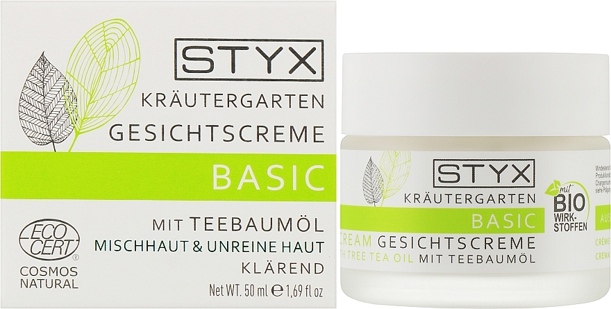 Крем для комбинированной и жирной кожи лица - STYX Basic Face Cream with Tea Tree Oil — фото N2