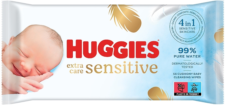 Детские влажные салфетки Pure Extra Care, 56 шт - Huggies — фото N1