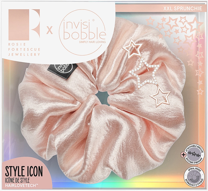 Резинка-браслет для волосся, ніжно рожева - Invisibobble Sprunchie Rosie Star — фото N2