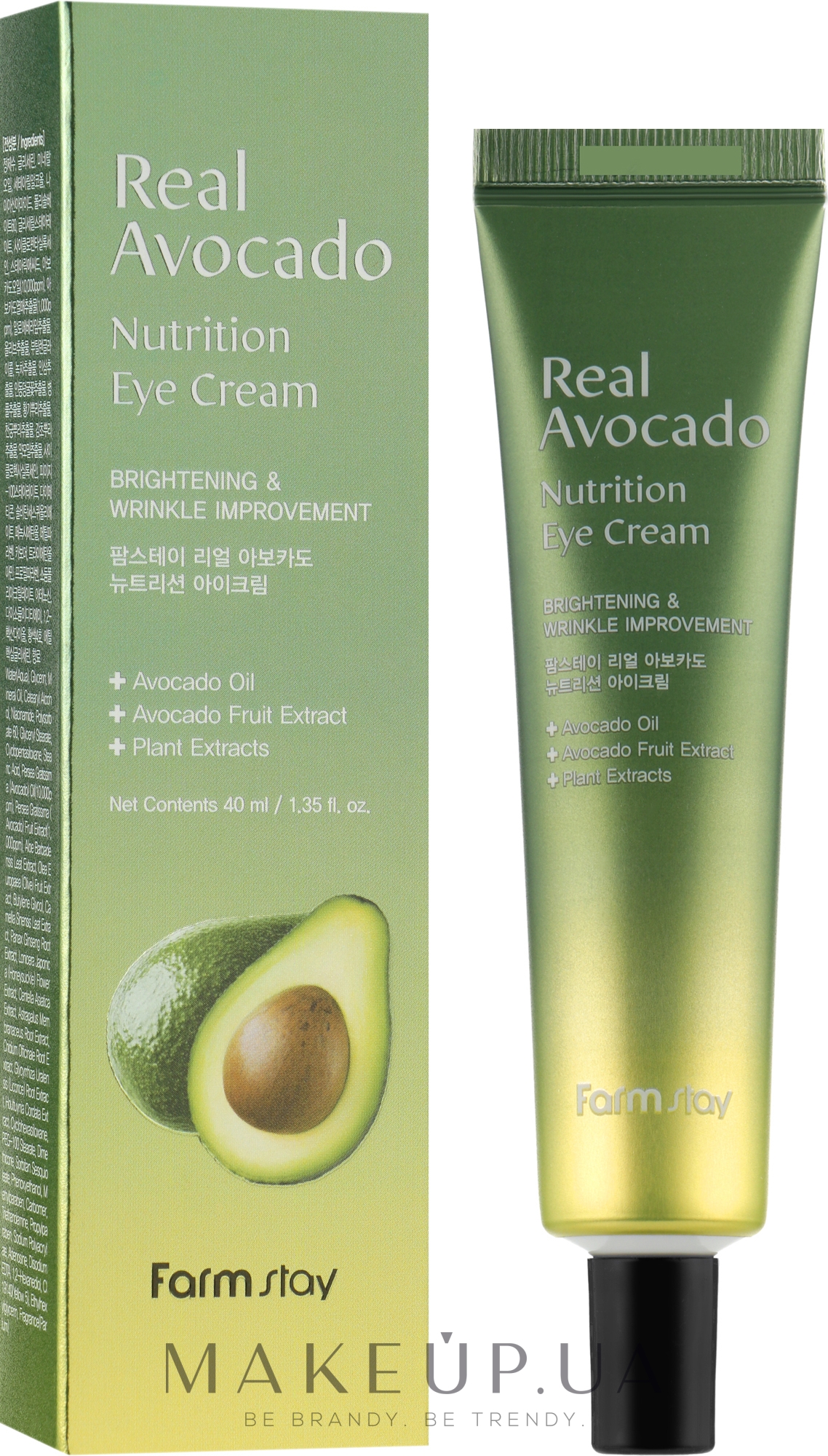 Питательный крем для век с маслом авокадо - FarmStay Real Avocado Nutrition Eye Cream — фото 40ml