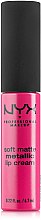 Духи, Парфюмерия, косметика Жидкая помада для губ - NYX Professional Makeup Soft Matte Metallic Lip Cream