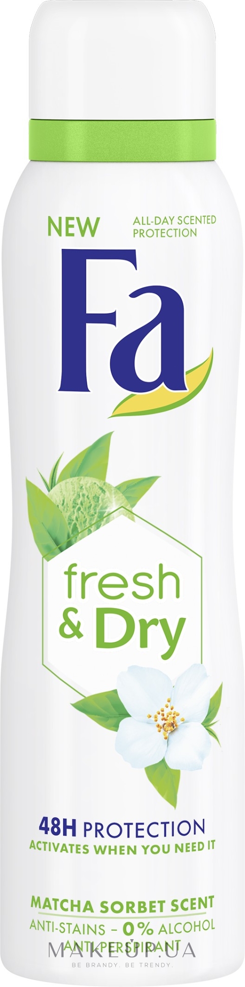 Дезодорант спрей "Зеленый чай" - Fa Fresh & Dry Deodorant — фото 150ml