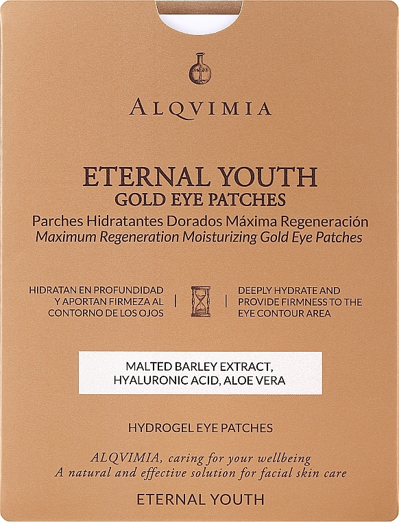 Патчи под глаза - Alqvimia Eternal Youth Gold Maximum Regeneration Eye Mask — фото N1
