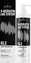 УЦЕНКА Ультраразглаживающее средство для волос - Brelil V-Keratin Liss System KL2 Ultra Smoothing Treatment * — фото N2