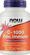 Парфумерія, косметика Вітамін С та цинк для імунітету - Now Foods C-1000 Zinc Immune