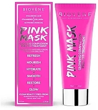 Розовая маска для лица с активированным углем - Biovene Pink Mask Glowing Complexion Peel-Off Treatment — фото N1