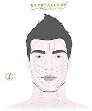 Чоловічий 3D-масажер для обличчя з тигровим оком - Crystallove — фото N2