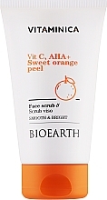 Духи, Парфюмерия, косметика Скраб для лица - Bioearth Vitaminica Vit C, AHA + Sweet Orange Peel Face Scrub