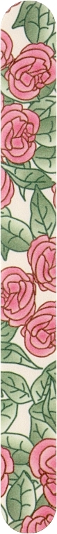 Пилочка для ногтей 2-функциональная прямая цветная, 7446, розы - Top Choice — фото N1