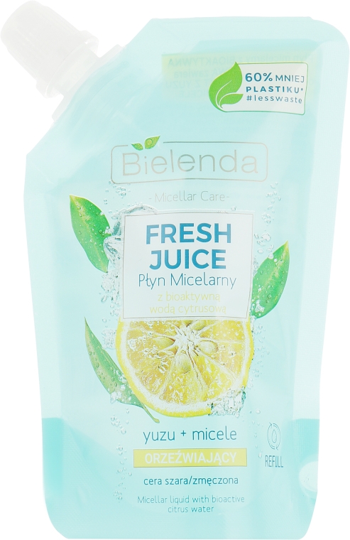 Мицеллярная жидкость «Юзу» - Bielenda Fresh Juice Detoxifying Face Micellar Water Yuzu — фото N1