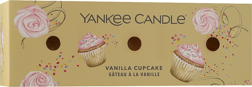 Набір ароматичних свічок "Ванільний кекс" - Yankee Candle Vanilla Cupcake (candle/3x37g) — фото N1