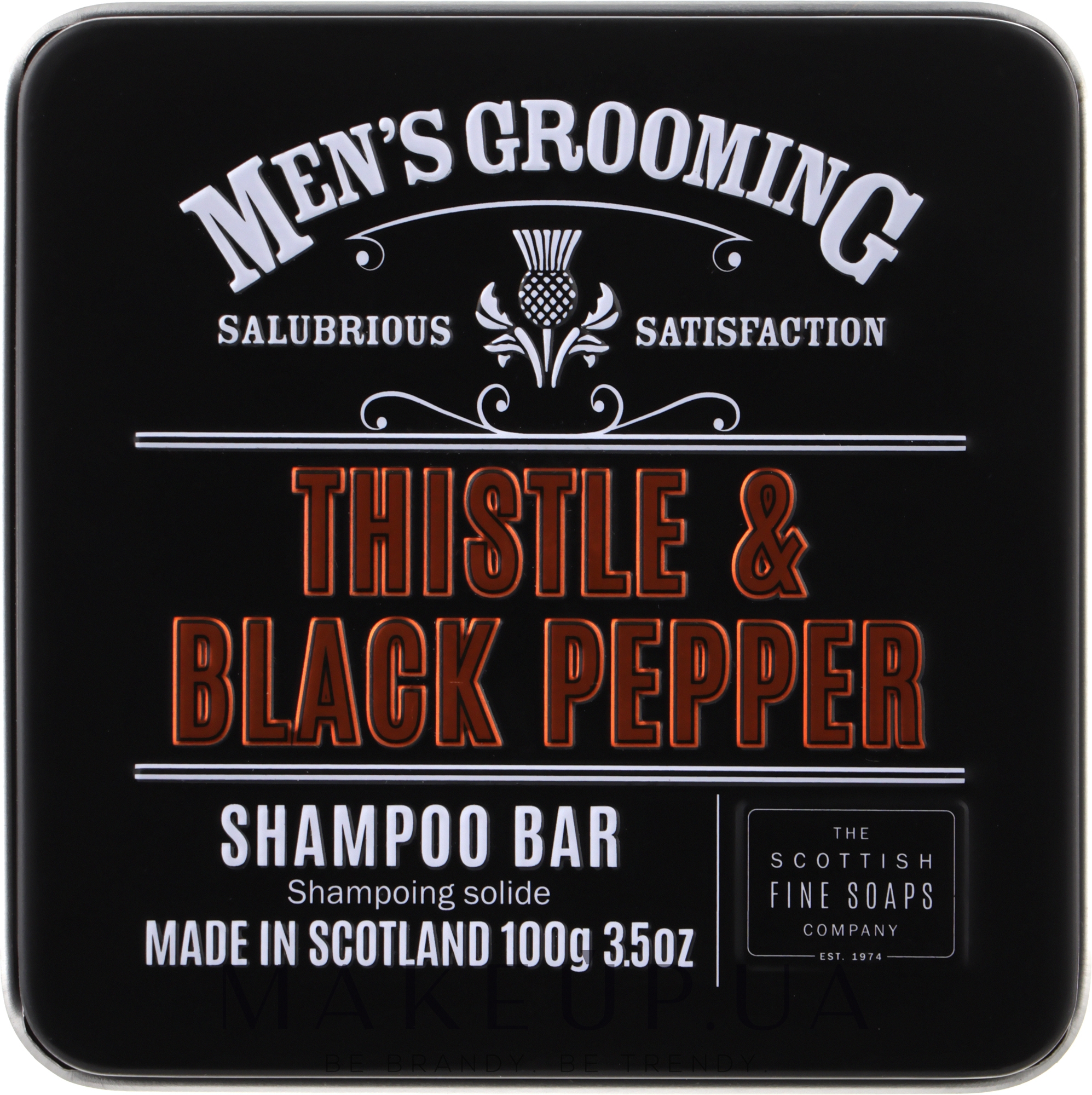 Шампунь для волос "Чертополох и черный перец" - Scottish Fine Soaps Mens Grooming Thistle & Black Pepper Shampoo Bar — фото 100g