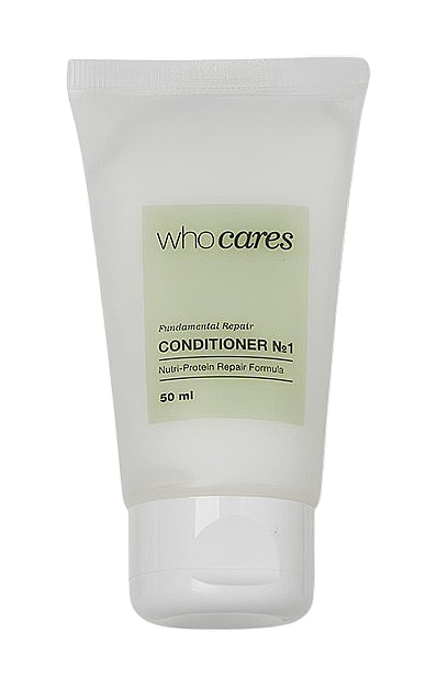 Кондиціонер живильний для сухого та пошкодженого волосся - Who Cares Fundamental Repair Conditioner №1 (мини) — фото N1