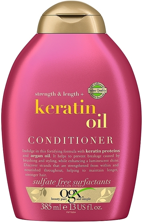 Кондиціонер проти ламкості волосся з кератиновою олією - OGX Anti-Breakage Keratin Oil Conditioner