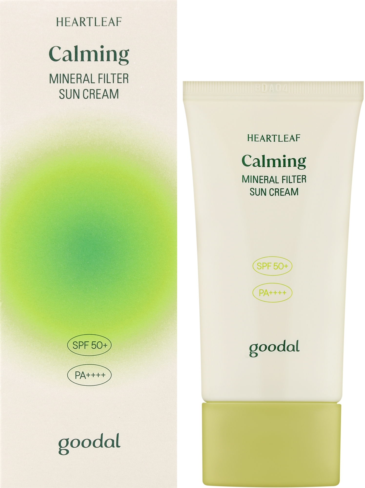 Минеральный солнцезащитный крем - Goodal Heartleaf Calming Mineral Filter Sun Cream 50+ PA++ — фото 50ml