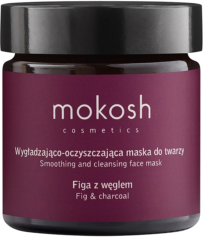 Розгладжвальна маска для обличчя "Інжир з вугіллям"  - Mokosh Cosmetics Smoothing & Cleansing Face Mask Fig With Charcoal — фото N1