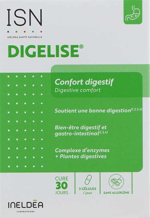 Дігеліз, поліпшення травлення - Sante Naturelle Digelise® Digestive Comfort Capsules — фото N1