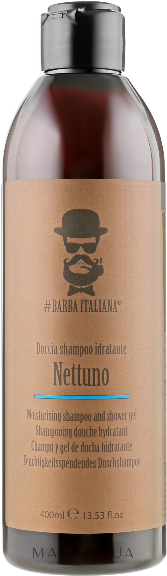 Зволожувальний шампунь і гель для душу - Barba Italiana Nettuno Shampoo And Shower Gel — фото 400ml