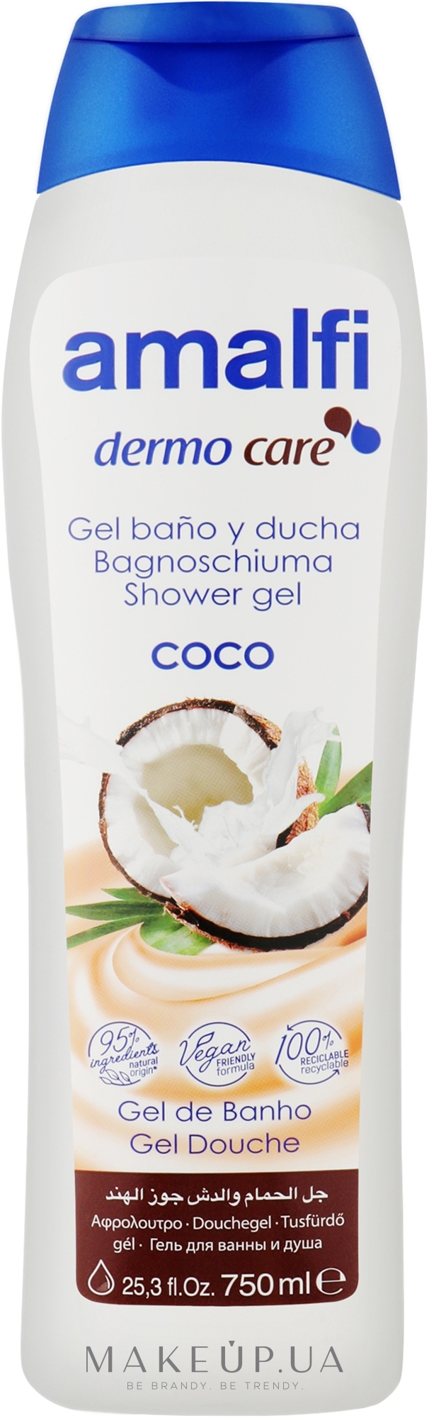 Гель для душа и ванны "Кокосовое молоко" - Amalfi Skin Leche De Coco Shower Gel  — фото 750ml