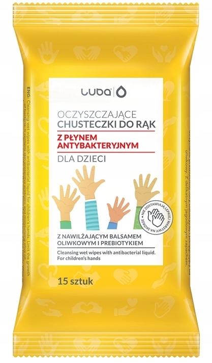Влажные детские салфетки с антибактериальной жидкостью - Luba — фото N1