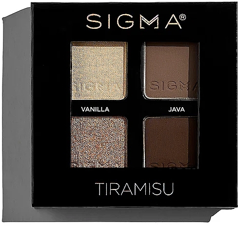 Палетка теней - Sigma Beauty Tiramisu Eyeshadow Quad — фото N3