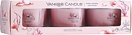 Парфумерія, косметика Набір ароматичних свічок "Рожеві піски" - Yankee Candle Pink Sands (candle/3x37g)