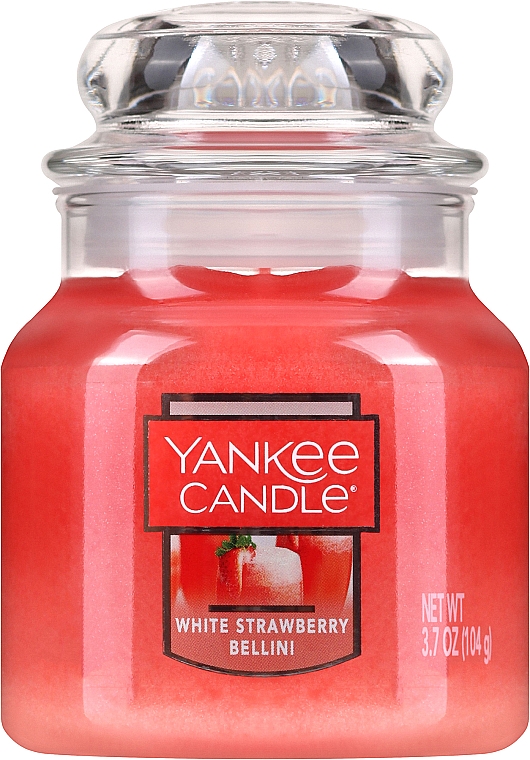 Ароматична свічка в банці "Білий полуничний "Белліні" - Yankee Candle White Strawberry Bellini — фото N1