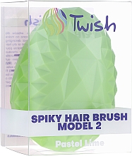Щітка для волосся, пастельний лайм - Twish Spiky 2 Hair Brush Pastel Lime — фото N3