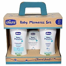 Набор - Chicco Baby Moments Set (b/wash/200ml + cologne/100ml + shm/200ml) — фото N1