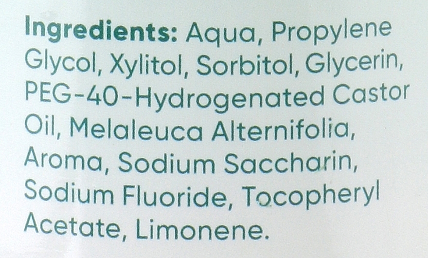 Ополіскувач для порожнини рота з олією чайного дерева та фторидом - Dr. Wild Tebodont-F (Melaleuca Alternifolia) — фото N4
