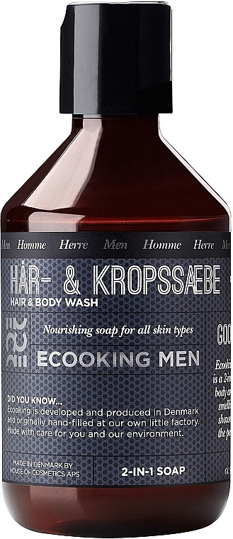 Засіб для миття волосся й тіла 2 в 1 - Ecooking Men Hair & Body Wash — фото N1