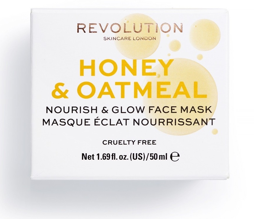 Маска для обличчя "Мед і вівсянка" - Makeup Revolution Honey & Oatmeal Nourish & Glow Face Mask — фото N2