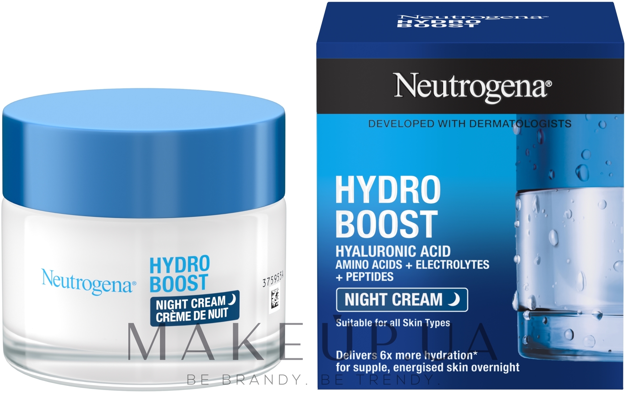 Зволожувальна нічна маска - Neutrogena Hydro Boost Night Cream — фото 50ml