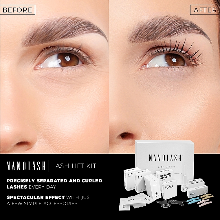 Набор для лифтинга и ламинирования ресниц, 6 продуктов - Nanolash Lash Lift Kit — фото N5