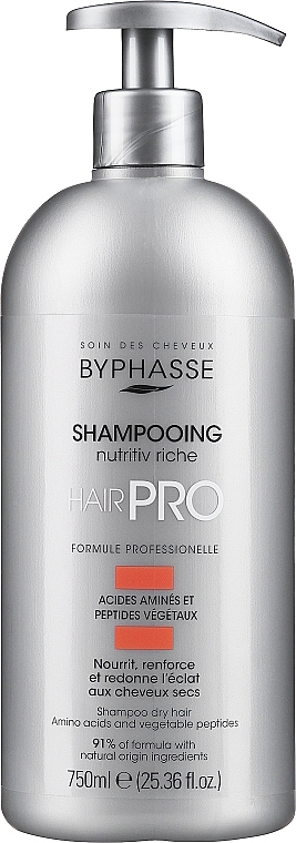 Шампунь поживний для сухого волосся - Byphasse Hair Pro Shampoo Nutritiv Riche — фото N1