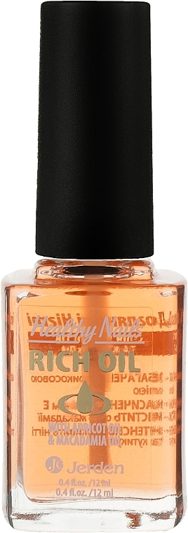 Масло для кутикулы и ногтей с маслом абрикоса и макадамии № 160 - Jerden Healthy Nails Rich Oil 