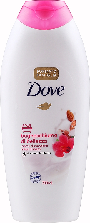 Крем-гель для душа "Миндальное молочко и гибискус" - Dove Almond Cream And Hibiscus Flower Shower Gel — фото N1