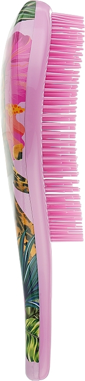 Щітка для пухнастого та довгого волосся, рожева з леопардом - Sibel D-Meli-Melo Leopard Sunset Brush — фото N3