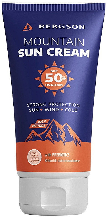Крем для обличчя, з пребіотиками - Bergson Mountain Sun Cream SPF 50+ — фото N1