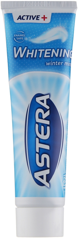 Зубна паста відбілювальна  - Astera Active+ Whitening Winter Mint — фото N2
