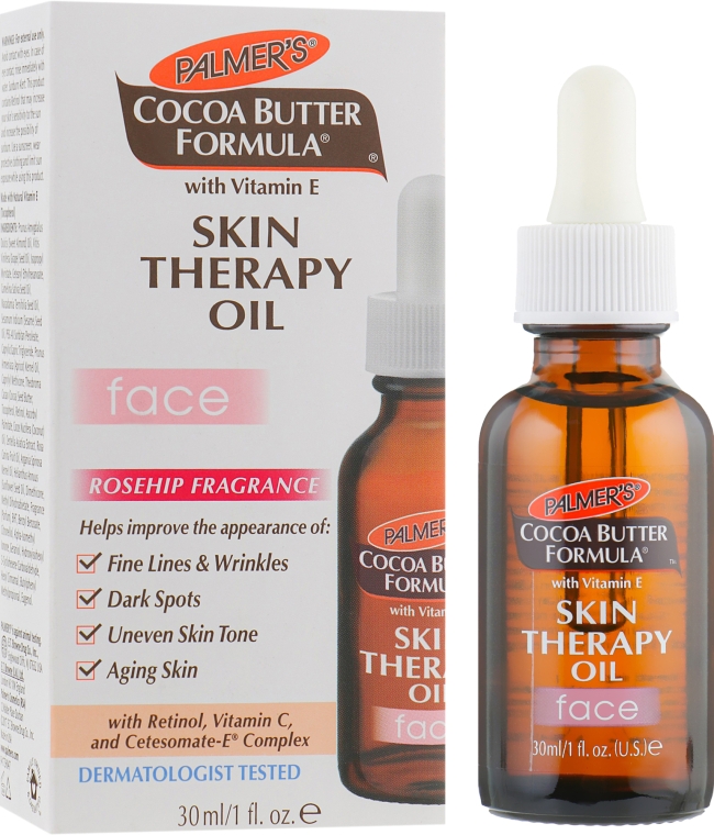 Масло для ухода за кожей лица "Масло какао" - Palmer's Cocoa Butter Skin Therapy Oil For Face