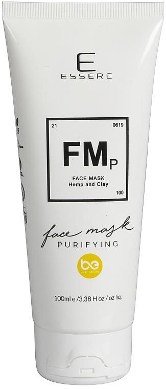 Очищувальна маска для обличчя - Essere FMp Hemp & Clay Purifying Face Mask — фото N1