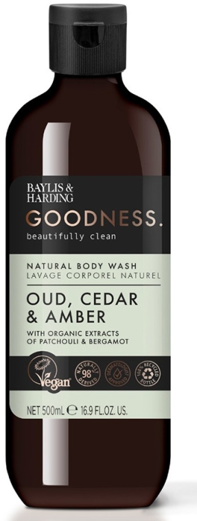 Гель для душа - Baylis & Harding Goodness Oud, Cedar & Amber Body Wash