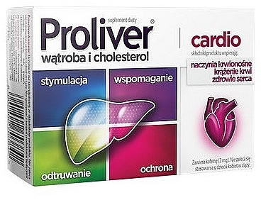 Харчова добавка для покращення роботи серця, таблетки - Aflofarm Proliver Cardio — фото N1